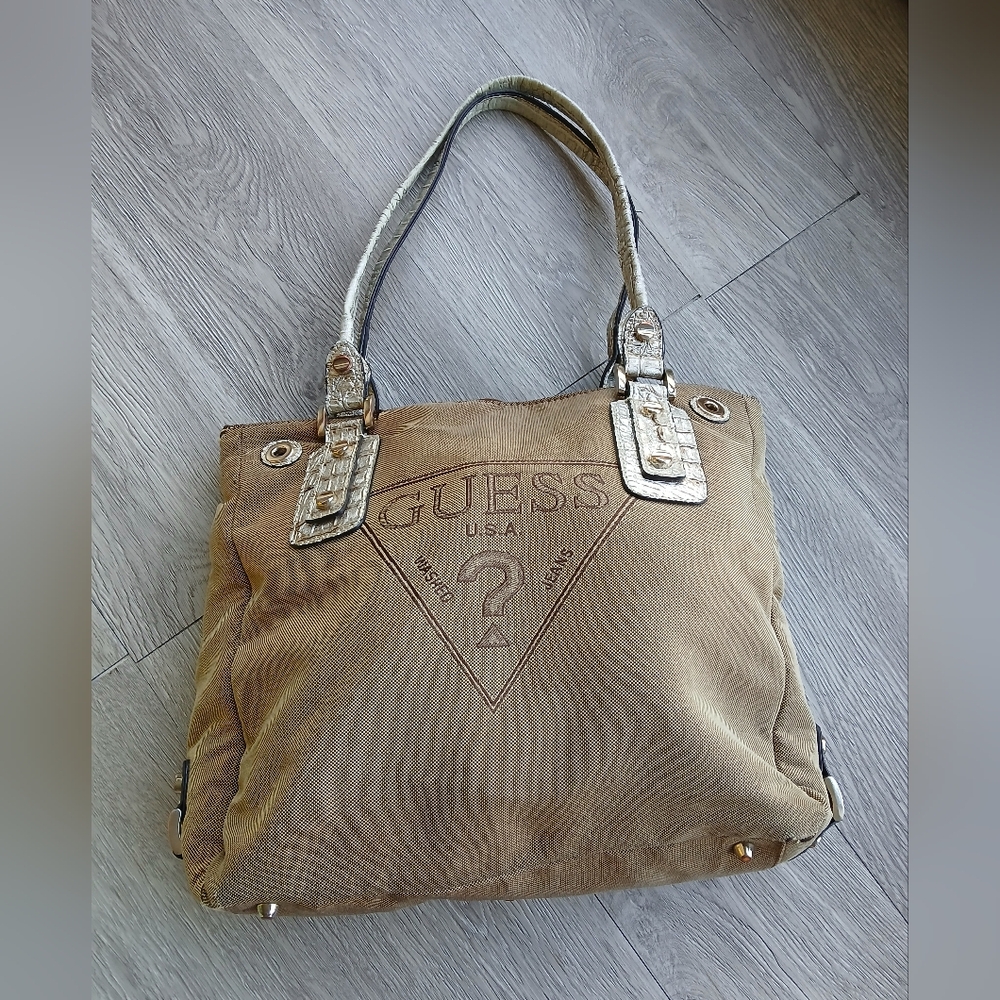 Guess Vintage Tan Purse Shoulder Bag